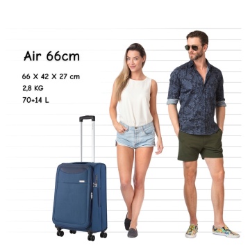 Troler mediu extensibil CarryOn Air, bagaj de cala, 66x42x27 cm, poliester, +20% capacitate, 2.8 kg, bleumarin - Img 7