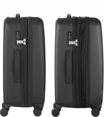 Troler Mediu, Extensibil, Policarbonat/ABS, 4 Roti Duble, cifru TSA, CarryOn Skyhopper, 68.5 cm, Negru - Img 10