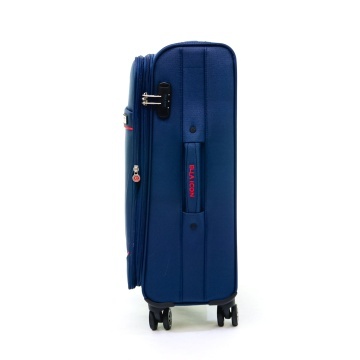 Troler Mediu Extensibil Poliester 4 Roti Duble Ella Icon Petra Textil 2603 - 69 cm Bleumarin - Img 5
