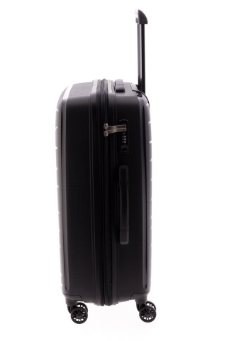 Troler Mediu Extensibil, Polipropilena, Cifru, Roti cu Suspensie, Gladiator Flow, MG 1711 - 68 cm, Negru - Img 4
