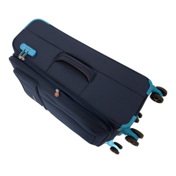 Troler mediu Lamonza Ultralight, 69x42x26 cm, 3.22 kg, expandabil 30%, Albastru inchis / Turcoaz - Img 4