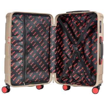Troler Mediu Lee Cooper London, ABS, 4 Roti Duble, Cifru, 66.5 cm, Negru - Img 2