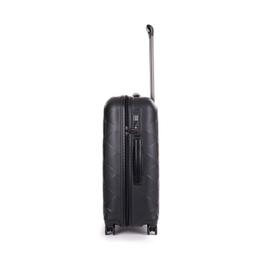 Troler Mediu Policarbonat/Piele Naturala Stratic Leather and More M - 66 cm Negru - Img 5