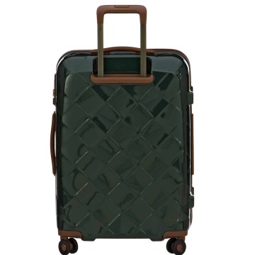 Troler Mediu Policarbonat/Piele Naturala Stratic Leather and More M - 66 cm Verde - Img 2