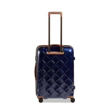 Troler Mediu Policarbonat/Piele Naturala Stratic Leather and More M - 66 cm Albastru - Img 2