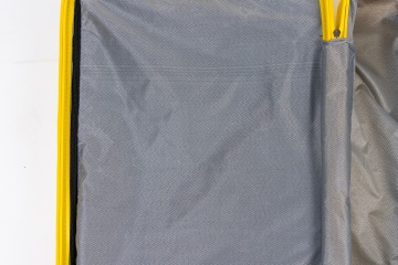 Troler Mediu, Rowex Dash, Polipropilena, 66 x 42 x 26 cm, 4 roti duble cu rotatie 360°, Cifru, Galben - Img 9