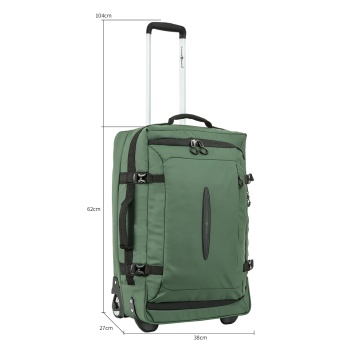 Troler mediu Snowball SW42503, 62x38x27 cm, bagaj de cala, 57L, 2 roti, poliester impermeabil, kaki - Img 3