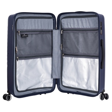 Troler mediu Snowball SW47203, polipropilena, fermoar antifurt, cifru TSA, 4 roti duble, 69 cm, bleumarin - Img 2