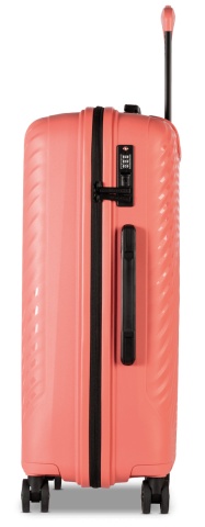 Troler Mediu Worldpack MAUI, F10520, 65 cm, Polipropilenă, Cifru TSA, 4 Roți Duble 360°, Coral - Img 8