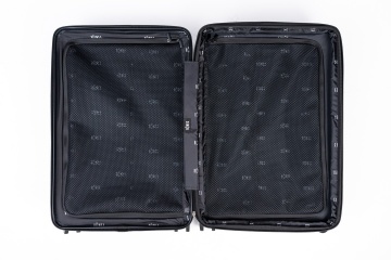 Troler Mic De Cabina Extensibil, Rowex Stripe, Policarbonat, 52 x 34 x 23 cm, 4 roti duble cu rotatie 360°, Cifru TSA, Albastru - Img 2