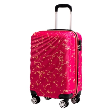 Troler Mic De Cabina, Rowex Pulse, ABS, 4 roti duble cu rotatie 360°, Cifru, 56 cm, Fuchsia