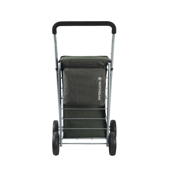 Carucior cumparaturi pliabil Madisson SW42035, 65L, 4 roti, buzunar termoizolant, kaki - Img 6