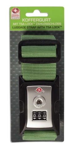 Curea bagaj cu cifru TSA, Worldpack, F10447, Verde - Img 3