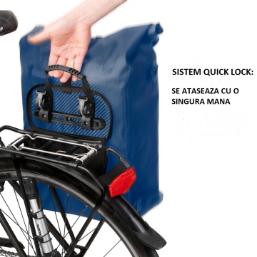 Geanta Bicicleta, Tip Rucsac, Material Tarpaulin, Dutch Mountains, Carbon, 604387, Albastru - Img 8