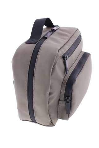 Geantă de cosmetice unisex Vogart Sync 28x19x10 cm, poliester impermeabil, cu protecție RFID, 5.3L, bej - Img 5