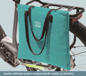Geanta de cumparaturi, pentru bicicleta, Punta, F10427, Verde - Img 6