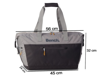 Geanta de voiaj Bench, 45x32x24 cm, 34 L, poliester, F64191, gri - Img 2