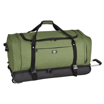 Geanta de voiaj cu role XL Lee Cooper, 2 compartimente, poliester 600D/bumbac, 80 cm, kaki