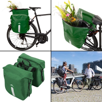 Geanta Dubla Bicicleta, Material Tarpaulin, Dutch Mountains, 604390, Verde - Img 2