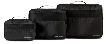 Organizator Bagaj, 3 Piese, Poliester, Worldpack, F10461, Negru