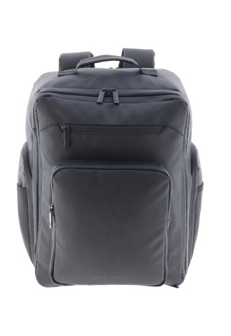 Rucsac avion 40x30x20/25 cm extensibil, bagaj de mână Wizz Air/Ryanair, 26/28L, poliester impermeabil, cu protecție RFID, 16 inch, Vogart Sync, negru - Img 6