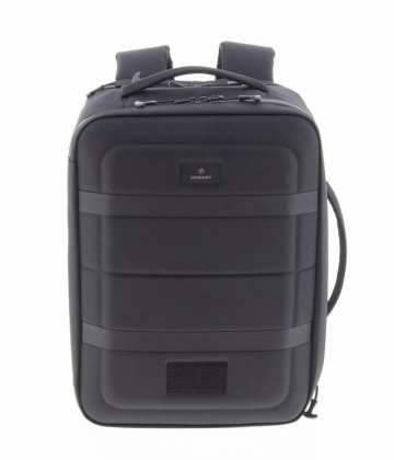 Rucsac avion 40x30x20/25 cm extensibil Vogart Defender, bagaj de mână Wizz Air/Ryanair, poliester, 24/30L, negru - Img 6