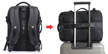 Rucsac Calatorie, Extensibil, Poliester 1680D, Laptop 17", Port USB, Snowball, SW22143, Negru - Img 7