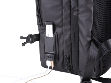 Rucsac Calatorie, Extensibil, Poliester 1680D, Laptop 17", Port USB, Snowball, SW22143, Negru - Img 17