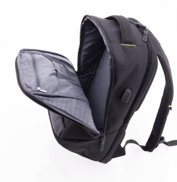 Rucsac casual Vogart Boston, pentruWizz Air/Ryanair, comp. laptop 14", port USB, MV 23926, negru - Img 3