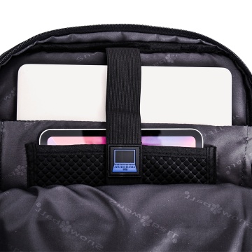 Rucsac laptop 15.6", Wizz Air/Ryanair, Snowball, SW22107, poliester 1680D, port USB, negru - Img 4