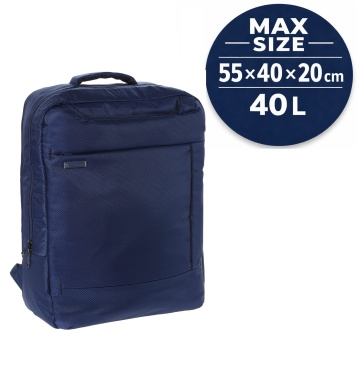 Rucsac mare de călătorie Diplomat, 55x40x20 cm, 40 L, poliester impermeabil, 17 inch, ZC111, albastru