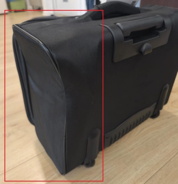 Servietă cu role Davidts Monte Carlo 17", Nylon 1680D, Negru, RESIGILAT - Img 2