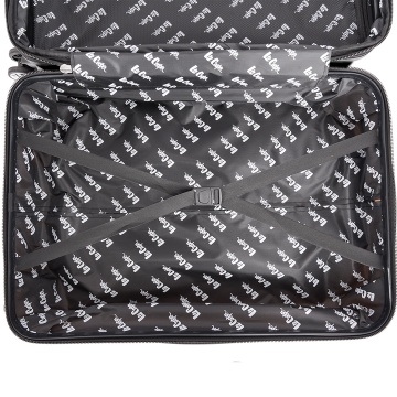Set 3 trolere Lee Cooper LC32203, policarbonat, 4 roti duble, cifru, negru - Img 8