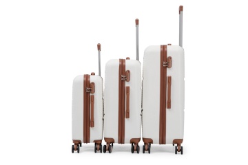 Set Trolere Aventor, ABS, Cifru, 4 Roți Duble 360°, AV107, 3 Piese, Alb - Img 21