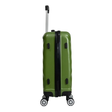 Set trolere Aventor AV104, 1 bagaj de cabina si 2 de cala, 100%ABS, cifru, 4 roti duble 360°, verde - Img 10