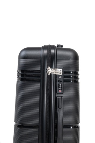 Set trolere Aventor, Polipropilenă, Cifru TSA, 4 Roți Duble 360°, AV108, 3 Piese, Negru - Img 3