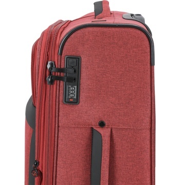 Set Trolere Extensibile Lee Cooper, Poliester, 4 Roti duble, Cifru, LC33503, Grena - Img 12