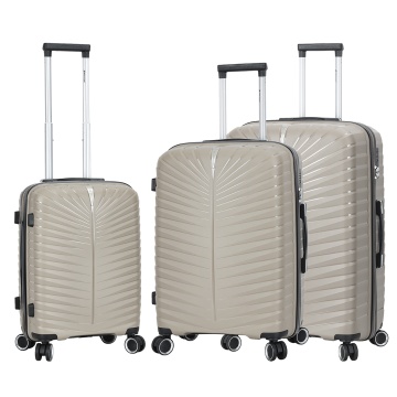 Set trolere Madisson, 1 bagaj de cabină si 2 de cală, polipropilenă, 4 roți duble, cifru, SW62103, auriu - Img 1