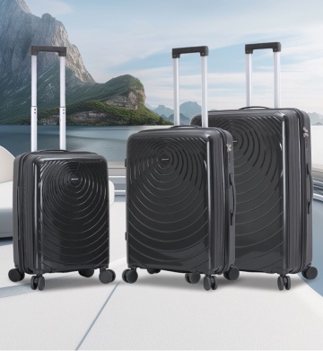 Set Trolere Madisson, Polipropilenă, Fermoar Antifurt, Cifru, 3 Piese, SW66303, Negru - Img 21