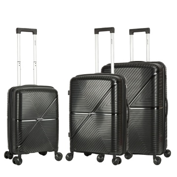 Set trolere Madisson SW42103, polipropilena, cifru, 4 roti duble, 3 piese, negru