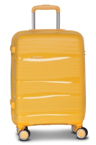 Set Trolere, Polipropilena, 4 Roti Duble, Cifru TSA, Worldpack, Miami, F10458 - 3 Piese, Galben - Img 2