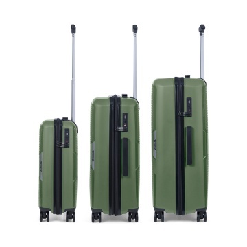 Set trolere TravelZ Swinger, polipropilena, cifru TSA, 4 roti duble, 3 piese, verde - Img 11