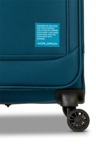 Set trolere Worldpack Bern F10508, 1 bagaj de cabina si 2 de cala, poliester, cifru TSA, 4 roti duble, turcoaz - Img 21