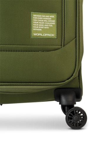 Set trolere Worldpack Bern F10508, 1 bagaj de cabina si 2 de cala, poliester, cifru TSA, 4 roti duble, verde olive - Img 22