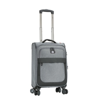 Troler Cabină Extensibil 55x35x20 cm Lee Cooper, Poliester, 4 Roti Duble, LC33503, Gri
