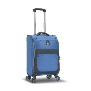 Troler Cabină Extensibil 55x35x20 cm Lee Cooper, Poliester, 4 Roti Duble, LC33503, Albastru - Img 7