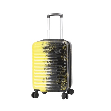 Troler Cabină Extensibil 55x36x22 cm Madisson, Fermoar Antifurt, Policarbonat, SW65203, Negru/Galben
