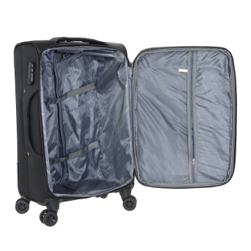 Troler Cabină Extensibil 55x39x23 cm Diplomat, Poliester, Cifru, ZC208, Negru - Img 2
