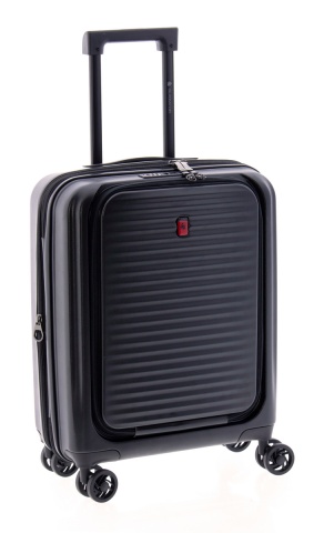 Troler Cabina Extensibil, Policarbonat, Comp. Laptop 15", Cifru TSA, Gladiator, Nomadtec, MG 3210 - 55 cm, Negru - Img 5