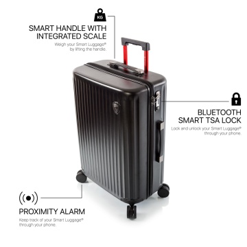 Troler cabina, Heys, Smart Luggage, Policarbonat, 4 Roti Duble, HY15034, 53 cm, Grena - Img 11
